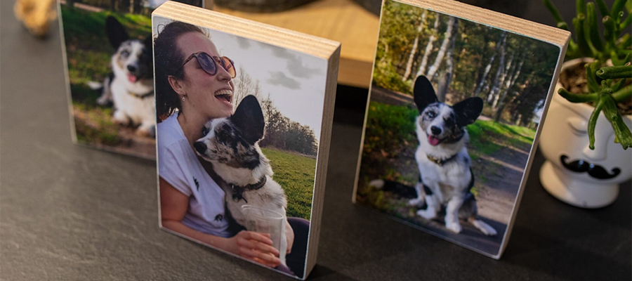 Fotoblokken foto op hout